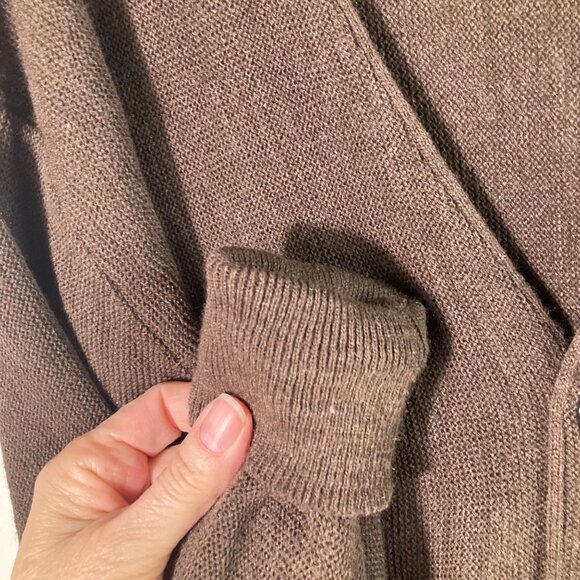 Mens Vintage Editions Van Heusen Izod Button Cardigan Grandpa core Brown XL - Picture 6 of 9